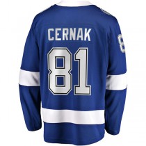 TB.Lightning #81 Erik Cernak Fanatics Branded Home Breakaway Player Jersey Blue Stitched American Hockey Jerseys