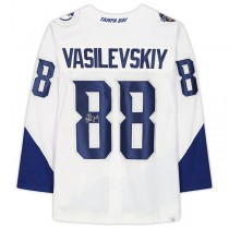 TB.Lightning #88 Andrei Vasilevskiy Fanatics Authentic Autographed 2022 Stadium Series Jersey White Stitched American Hockey Jerseys