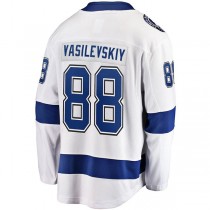 TB.Lightning #88 Andrei Vasilevskiy Fanatics Branded Away Premier Breakaway Player Jersey White Stitched American Hockey Jerseys