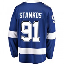 TB.Lightning #91 Steven Stamkos Fanatics Branded Breakaway Player Jersey Blue Stitched American Hockey Jerseys