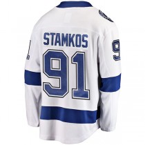 TB.Lightning #91 Steven Stamkos Fanatics Branded Breakaway Player Jersey White Stitched American Hockey Jerseys