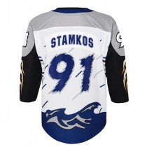 TB.Lightning #91 Steven Stamkos Special Edition 2.0 Premier Player Jersey White Stitched American Hockey Jerseys