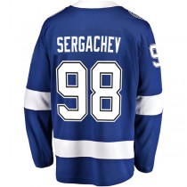 TB.Lightning #98 Mikhail Sergachev Fanatics Branded Home Breakaway Player Jersey Blue Stitched American Hockey Jerseys