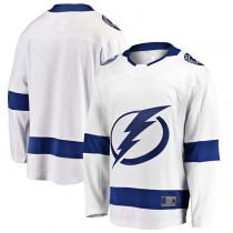 TB.Lightning Fanatics Branded Breakaway Away Jersey White Stitched American Hockey Jerseys