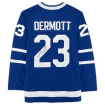 T.Maple Leafs #23 Travis Dermott Fanatics Authentic Autographed Blue Stitched American Hockey Jerseys