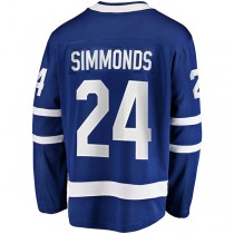 T.Maple Leafs #24 Wayne Simmonds Fanatics Branded Home Breakaway Jersey Blue Stitched American Hockey Jerseys