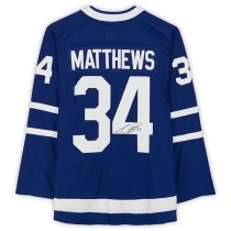 T.Maple Leafs #34 Auston Matthews Fanatics Authentic Autographed Alternate Captain Blue Stitched American Hockey Jerseys