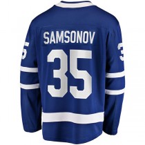 T.Maple Leafs #35 Ilya Samsonov Fanatics Branded Home Breakaway Player Jersey Blue Stitched American Hockey Jerseys