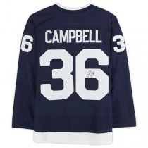 T.Maple Leafs #36 Jack Campbell Fanatics Authentic Autographed 2022 Heritage Classic Jersey Navy Stitched American Hockey Jerseys