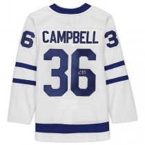 T.Maple Leafs #36 Jack Campbell Fanatics Authentic Autographed Jersey White Stitched American Hockey Jerseys
