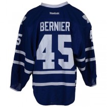 T.Maple Leafs #45 Jonathan Bernier Fanatics Authentic Game-Used from the 2015-16 Season Blue Stitched American Hockey Jerseys
