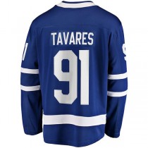 T.Maple Leafs #91 John Tavares Fanatics Branded Home Captain Premier Breakaway Player Jersey Blue Stitched American Hockey Jerseys