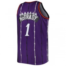 T.Raptors #1 Tracy McGrady Mitchell & Ness Big & Tall Hardwood Classics 1998-99 Swingman Jersey Purple Stitched American Basketball Jersey