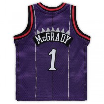 T.Raptors #1 Tracy McGrady Mitchell & Ness Infant 1998-99 Hardwood Classics Retired Player Jersey Purple Stitched American Basketball Jersey
