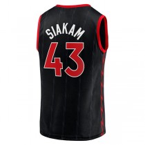 T.Raptors #43 Pascal Siakam Fanatics Branded 2020-21 Fast Break Replica Jersey Black Statement Edition Stitched American Basketball Jersey