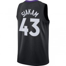 T.Raptors #43 Pascal Siakam Swingman Player Jersey BlackPurple Earned Edition Stitched American Basketball Jersey