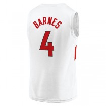 T.Raptors #4 Scottie Barnes Fanatics Branded 2022-23 Fast Break Replica Jersey White Association Edition Stitched American Basketball Jersey