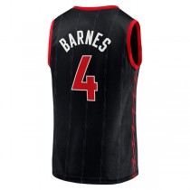 T.Raptors #4 Scottie Barnes Fanatics Branded Fast Break Player Jersey Black Statement Edition Stitched American Basketball Jersey