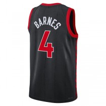 T.Raptors #4 Scottie Barnes Jordan Brand 2022-23 Replica Swingman Jersey Black Statement Edition Stitched American Basketball Jersey