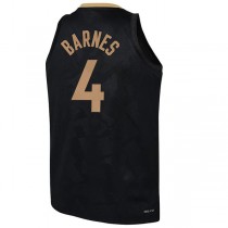 T.Raptors #4 Scottie Barnes Swingman Jersey City Edition Black Stitched American Basketball Jersey