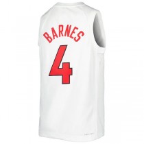 T.Raptors #4 Scottie Barnes Swingman Player Jersey White Association Edition Stitched American Basketball Jersey