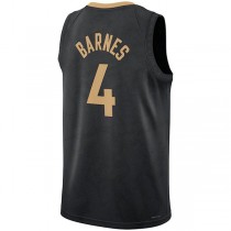 T.Raptors #4 Scottie Barnes Unisex Swingman Jersey City Edition Black Stitched American Basketball Jersey