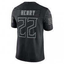 T.Titans #22 Derrick Henry Black RFLCTV Limited Jersey Stitched American Football Jerseys