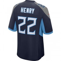 T.Titans #22 Derrick Henry Navy Game Jersey Stitched American Football Jerseys