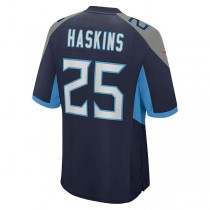 T.Titans #25 Hassan Haskins Navy Player Game Jersey Stitched American Football Jerseys