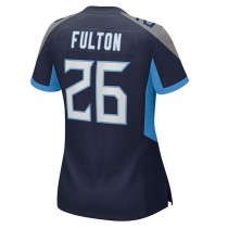 T.Titans #26 Kristian Fulton Navy Game Jersey Stitched American Football Jerseys
