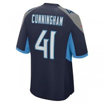 T.Titans #41 Zach Cunningham Navy Game Player Jersey Stitched American Football Jerseys