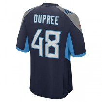 T.Titans #48 Bud Dupree Navy Game Player Jersey Stitched American Football Jerseys