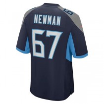 T.Titans #67 Xavier Newman Navy Game Player Jersey Stitched American Football Jerseys