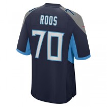 T.Titans #70 Jordan Roos Navy Game Player Jersey Stitched American Football Jerseys