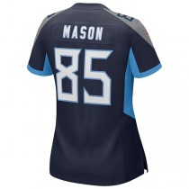 T.Titans #85 Derrick Mason Navy Game Retired Player Jersey Stitched American Football Jerseys