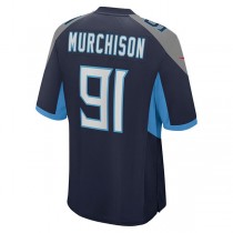 T.Titans #91 Larrell Murchison Navy Game Jersey Stitched American Football Jerseys