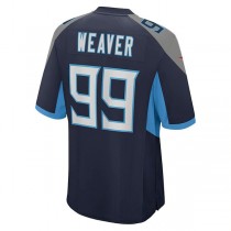 T.Titans #99 Rashad Weaver Navy Game Jersey Stitched American Football Jerseys
