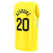 U.Jazz #20 Udoka Azubuike Fanatics Branded 2022-23 Fast Break Replica Player Jersey Icon Edition Yellow Stitched American Basketball Jersey