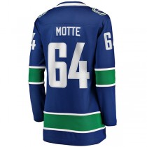 V.Canucks #64 Tyler Motte Fanatics Branded Home Breakaway Player Jersey Blue Stitched American Hockey Jerseys