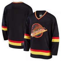 V.Canucks Fanatics Branded Premier Breakaway Heritage Jersey Black Stitched American Hockey Jerseys