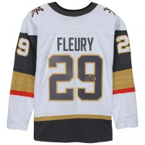 V.Golden Knights #29 Marc-Andre Fleury Fanatics Authentic Autographed Breakaway Jersey White Stitched American Hockey Jerseys
