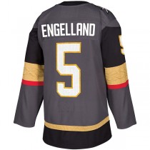 V.Golden Knights #5 Deryk Engelland Alternate Authentic Player Jersey Gray Stitched American Hockey Jerseys