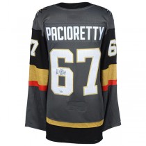 V.Golden Knights #67 Max Pacioretty Fanatics Authentic Autographed Black Gray Hockey Jerseys