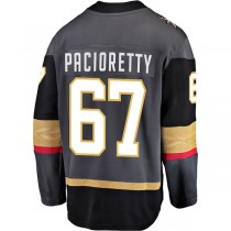 V.Golden Knights #67 Max Pacioretty Fanatics Branded Alternate Breakaway Player Jersey Black Gray Hockey Jerseys
