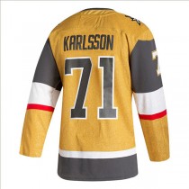 V.Golden Knights #71 William Karlsson 2020-21 Home Authentic Player Jersey Gold Hockey Jerseys
