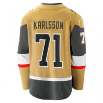 V.Golden Knights #71 William Karlsson Fanatics Branded 2020-21 Home Premier Breakaway Player Jersey Gold Hockey Jerseys