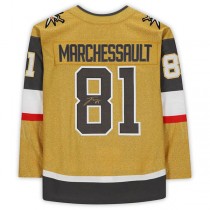V.Golden Knights #81 Jonathan Marchessault Fanatics Authentic Autographed Gold Alternate Jersey Hockey Jerseys