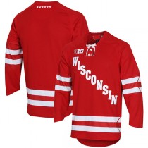 W.Badgers Under Armour UA Replica Hockey Jersey Red Stitched American College Jerseys