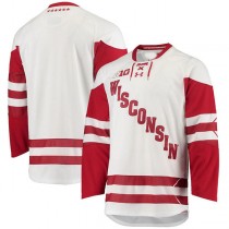 W.Badgers Under Armour UA Replica Hockey Jersey White Stitched American College Jerseys