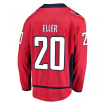 W.Capitals #20 Lars Eller Fanatics Branded Home Breakaway Player Jersey Red Stitched American Hockey Jerseys